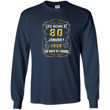 Life Begins at 80 January 1938 Birth of Legends Tee Shirt