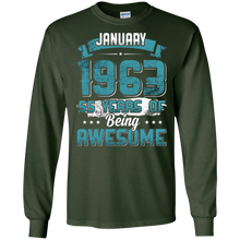 January 1963 Birthday 55 Years Of Being Awesome T-Shirt