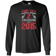 Vintage Born in 2015 2nd Birthday Gifts 2 This Guy Awesome