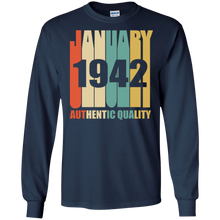 Retro January 1942 T-Shirt Vintage 76th Birthday Gift Shirt