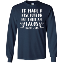 2018 Happy New Years Eve Funny Shirt, Resolution But Tacos