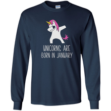 Unicorns Are Born In January Dabbing Birthday T-Shirt
