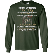 Mens Legends Are Born In January Birthday Gift Shirt