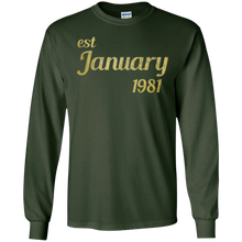 est January 1981 T-Shirt - 36th Birthday gift Tee