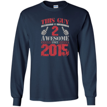 Vintage Born in 2015 2nd Birthday Gifts 2 This Guy Awesome