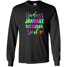 BADASS January Birthday Girl Woman Shirt Funny Gift