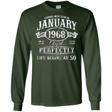 January 1968 T-Shirt. Life Begins At 50. Made in 1968