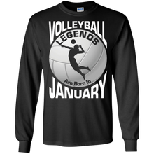 Volleyball Legends Are Born In January Birthday T Shirt