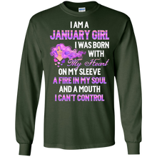 January Girl I Was Born With My Heart TShirt