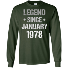 Legend Since January 1978 T-Shirt - 40th Birthday Gifts