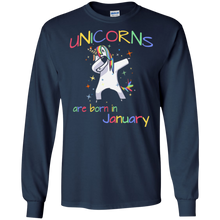 Dabbing Unicorns are Born in January Birthday T-Shirt