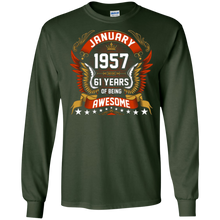 January 1957 61th Birthday 61 Years Old Gift T-Shirt