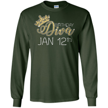 Birthday Diva on January 12th T-shirt Capricorn Pride