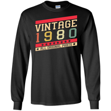 Men's Vintage 1980 T-Shirt 37th Birthday All Original Parts