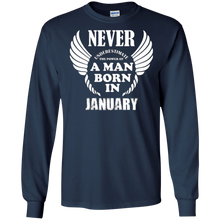 Never Underestimate A Man Born In January Birthday Men Shirt