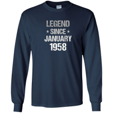 Legend Since January 1958 T-Shirt - 60th Birthday Gifts