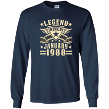Legend Since January 1988 T-shirt 30th Birthday Gifts
