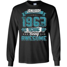 January 1963 Birthday 55 Years Of Being Awesome T-Shirt