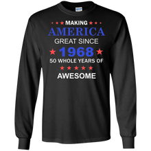 50th Birthday T-shirt Proud 1968 Making America Great