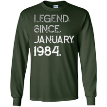 Legend Since January 1984 Shirt 34th Birthday Gifts