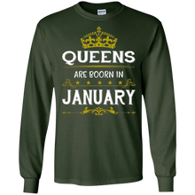 Queens Are Born In January Birthday T-Shirt for Women