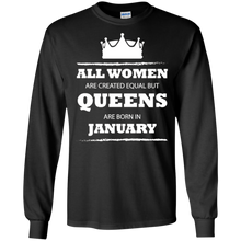 Queens Are Born In January T-shirt Funny Tee