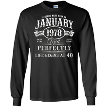 January 1978 T-Shirt. Life Begins At 40. Made in 1978
