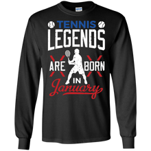 Tennis Legends Born in January Shirt Funny Gift T-Shirt