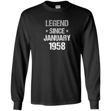 Legend Since January 1958 T-Shirt - 60th Birthday Gifts