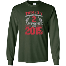 Vintage Born in 2015 2nd Birthday Gifts 2 This Guy Awesome